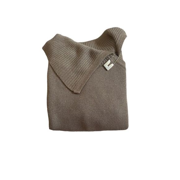 Women's Calvin Klein Gold beige sweater Dress Size L - Picture 6 of 13